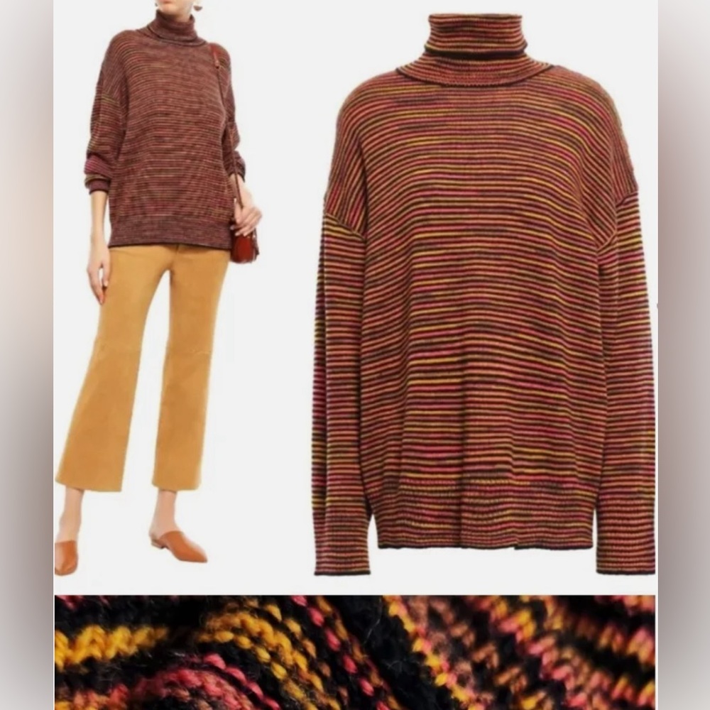 Missoni crop turtleneck virgin wool sweater